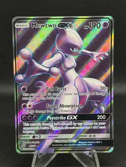 Pokemon TCG Mewtwo GX 72/73 Shining Legends Holo Full Art English 2017 - NM - Image 1