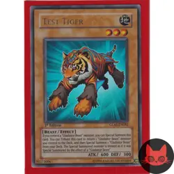 Yugioh Test Tiger GLAS-EN082 Ultra Rare 1st Edition NM - Image 1