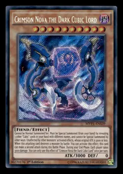 Crimson Nova the Dark Cubic Lord MVP1-ENS39 Dark Side of Dimensions Yu-Gi-Oh NM - Image 1