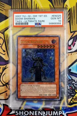 Yu-Gi-Oh! DOOM SHAMAN 1st Ed Tactical Evolution TAEV-EN025 PSA 10 Ultimate Rare - Image 1