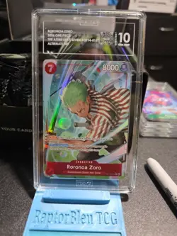 TAG 10 Roronoa Zoro OP14-015 Alt Art One Piece English not PSA 10 POP2 RANK#1 - Image 1