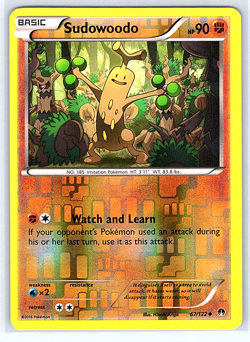 Sudowoodo [Reverse Holo] 67/122 Breakpoint LP Pokemon Card - Image 1