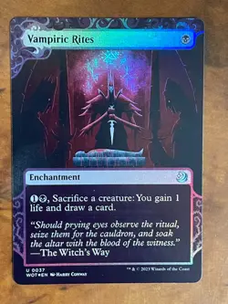 Vampiric Rites Showcase Foil MTG Magic the Gathering Card NM Near Mint WOT - Image 1