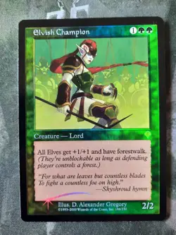 MTG Magic the Gathering - 1 x FOIL Elvish Champion - Premodern Invasion - EX/NM - Image 1