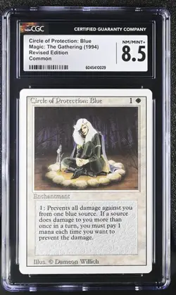 MTG Magic: The Gathering English Circle of Protection: Blue 1994 Revised CGC 8.5 - Image 1