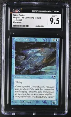 MTG Magic The Gathering Wind Drake 1997 Tempest CGC 9.5 - Image 1