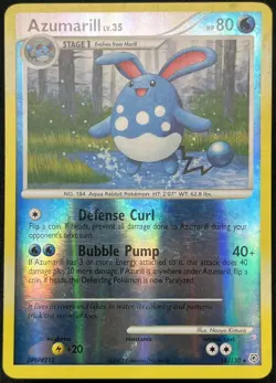 Pokemon TCG 18/130 Azumarill Diamond & Pearl Reverse Holo LP - Image 1