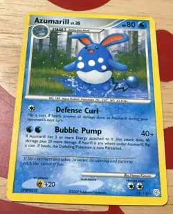Azumarill Normal 18/130 Rare Diamond and Pearl LP Pokemon - Image 1