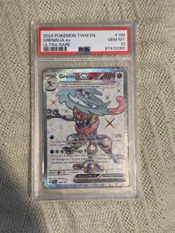 2024 Pokemon TWM En-Twilight Masquerade Greninja Ultra Rare Card #198 EX PSA 10 - Image 1