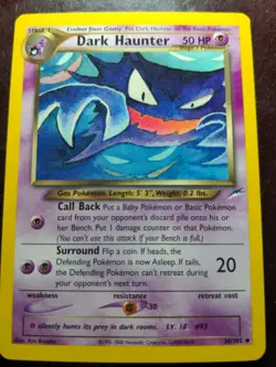 Dark Haunter 36/105 Neo Destiny Wizards of the Coast Pokemon Trading Card LP - Image 1