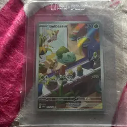 Pokemon Bulbasaur Illustration Rare Full Art Holo 143/142 Stellar Crown English - Image 1