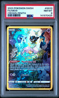 Mew GG10/GG70 Crown Zenith 2023 PSA 8 Galarian Gallery Graded Pokemon Card - Image 1