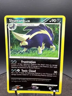 Pokemon TCG Skuntank Diamond & Pearl 15/130 Reverse Holo Holo Rare - Image 2