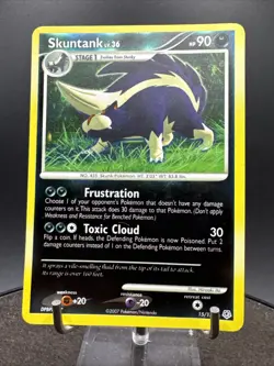 Pokemon TCG Skuntank Diamond & Pearl 15/130 Reverse Holo Holo Rare - Image 3