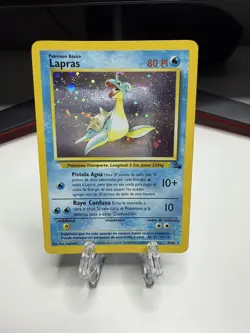 Spanish Pokemon TCG Vintage 1999 Lapras 10/62 Fossil Holo - Image 1