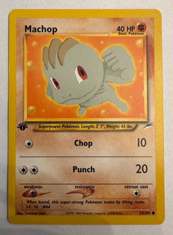 Pokemon TCG MACHOP 1st Edition 73/105 Neo Destiny Set NEAR MINT Never Played - Image 1