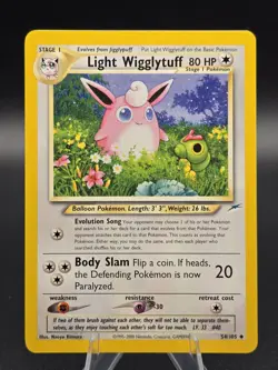 Pokemon Light Wigglytuff 54/105 Neo Destiny Stage 1 Regular Uncommon 80HP - Image 1