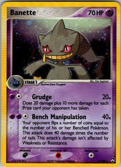 POKEMON TCG RARE HOLO BANETTE 4/108 EX POWER KEEPERS LP - Image 1
