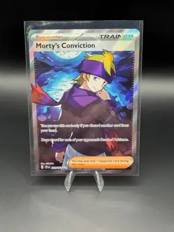 Pokemon TCG Morty's Conviction 201/162 Full Art Trainer Sv05 TEF Pack Fresh NM+ - Image 1