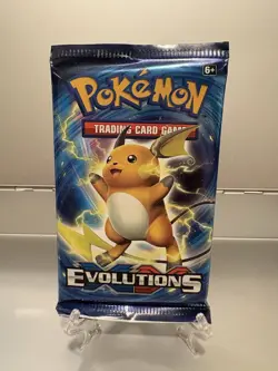 Pokemon XY Evolution Sealed Booster Pack Raichu Pack Art - Image 1