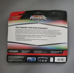 Pokemon Prismatic Evolutions 3 Pack Glaceon Promo Tech Sticker Collection SEALED - Image 2