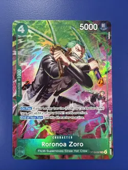 One Piece TCG OP-15/EB04 Roronoa Zoro OP13–037 Treasure Rare -FAST SHIPPING - Image 1
