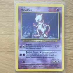 Pokemon Mewtwo Base Set Holo Rare 10/102 60 HP English Wizards Vintage Card - Image 1