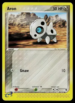 Pokemon Ruby and Sapphire 50/109 Aron Pokemon Card - Image 1