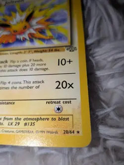 Jolteon 20/64 Jungle Pokemon Card Rare - Non Holo - Image 5