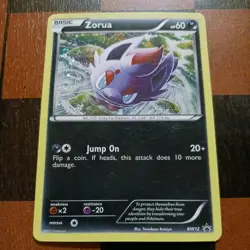 Pokemon TCG Zorua BW12 Black Star Promo Holo LP - Tomokazu Komiya Card - Image 1