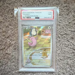 Pokemon Chansey Illustration Rare Holo PSA 9 187/167 Sv06 Twilight Masquerade - Image 1