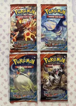 2015 Pokemon Primal Clash Booster Complete Art Set (4 Packs) Factory Sealed - Image 2