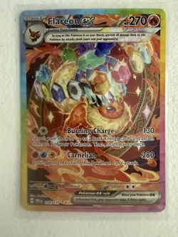Pokemon Flareon EX Prismatic Evolutions Card 146/131 Sir Illustration Rare - Image 1