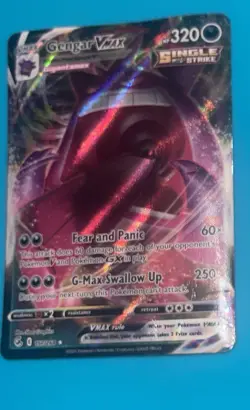 Pokemon Gengar VMAX 157/264 Fusion Strike Ultra Rare Holo Single Strike 320 HP - Image 1