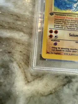 1999 Pokemon TCG Machamp Holo 1st Edition Rare PSA 8 vintage classic - Image 3