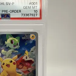PSA 10 - Pikachu Chinese Promo 001/SV-P 2022 Pokemon Scarlet & Violet Pre-Order - Image 5