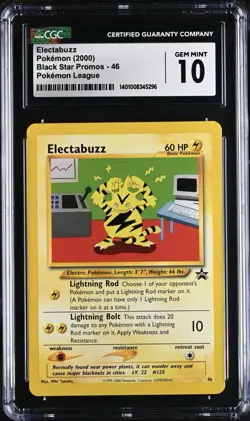 Pokemon Arcanine 1998 CD / Black Star Promo Electabuzz 46 CGC GEM MT 10 Vintage! - Image 5