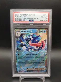 2023 Greninja EX SVP 054 Battle Deck PSA 10 Pokemon TCG - Image 1