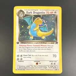 Pokemon Dark Dragonite 1st Edition Holo Rare Team Rocket 5/82 - Image 1