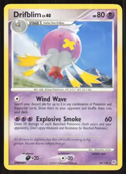 Pokemon TCG Diamond and Pearl #24/130 Drifblim LP - Image 1