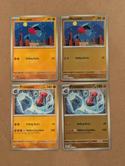 Pokemon TCG Nosepass & Probopass Regular And Reverse Holo Perfect Order NM - Image 1