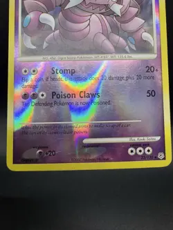 Pokemon TCG Drapion 23/130 Diamond & Pearl Reverse Holo Rare MP - Image 5