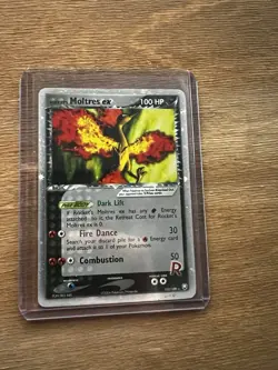 2004 Moltres ex - POKEMON EX TEAM ROCKET RETURNS #100 ROCKET'S MOLTRES EX-HOLO - Image 4