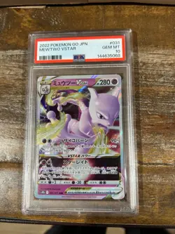 POKEMON 2022 Japanese Go MEWTWO Vstar #031 PSA 10 Gem Mint RARE - Image 1