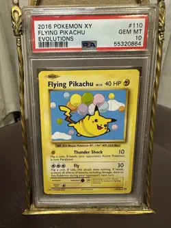 Pokemon 2016 Flying Pikachu 110/108 Secret Rare Evolutions GEM MINT PSA 10 - Image 1