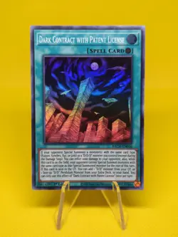 Yugioh - Dark Contract with Patent License (BACH-EN056) - Super Rare 1st Edition - Image 1