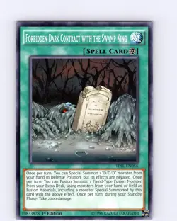 Yu-Gi-Oh Forbidden Dark Contract With The Swamp King TDIL-EN056 1st Ed Common NM - Image 1