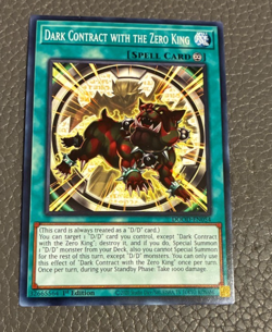 YuGiOh Dark Contract with the Zero King- Super Rare 1st Edition - Image 1