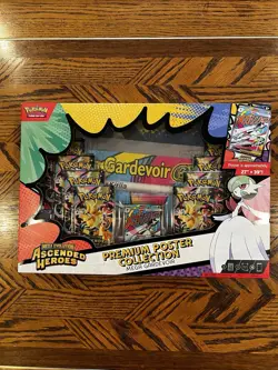 Pokemon TCG Ascended Heroes Mega Gardevoir ex Premium Poster Collection Sealed - Image 1