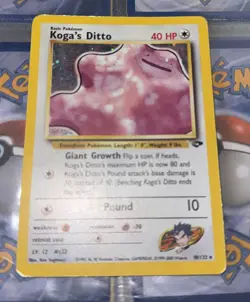 Pokemon TCG: Kogas Ditto 10/132 Gym Challenge Holo Rare 1999 Vintage Card (MP) - Image 1